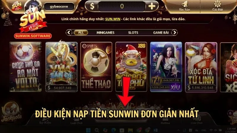 Điều kiện cần trước khi thực hiện rút tiền Sunwin